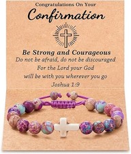 Teens/Kids,Cross Bracelet Baptism Communion Confirmation Christian Jewelry Gifts