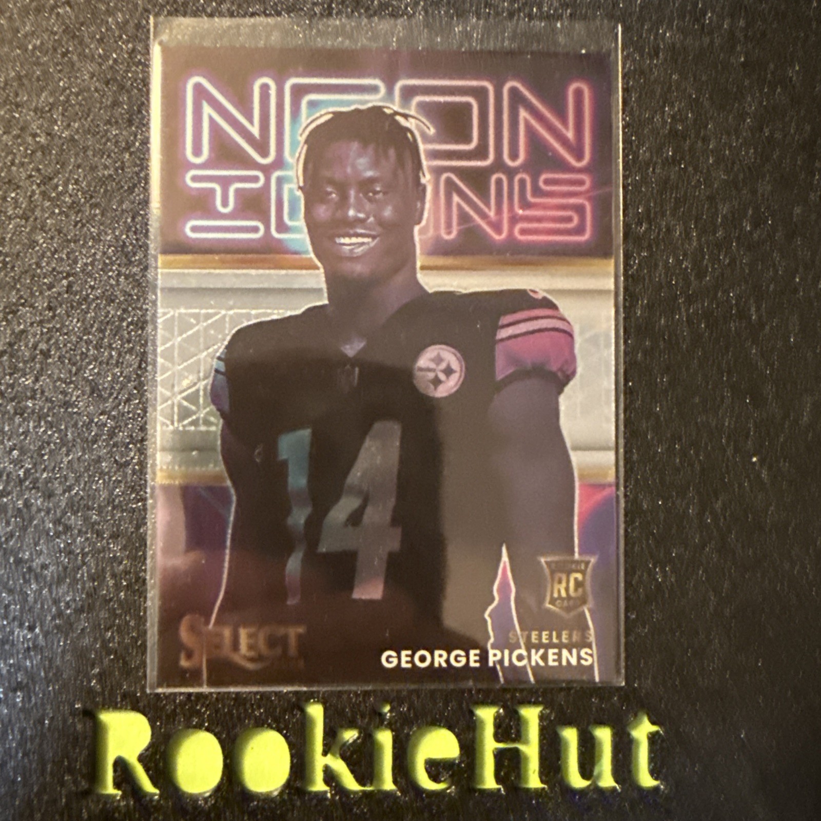 2022 Select George Pickens Neon Icons Rookie RC #NI-23 Steelers Cowboys
