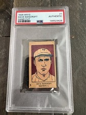 1926 W512 Dave Bancroft HOF Strip Card Hand Cut PSA Authentic