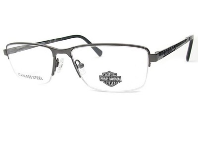 Harley Davidson Brille Brillengestell Halbrand Matt Gunmetal Schwarz 53mm HD50032 009