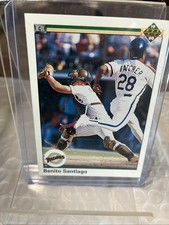 1990 Upper Deck - Benito Santiago #325 Name Misspelled as Santago on Back