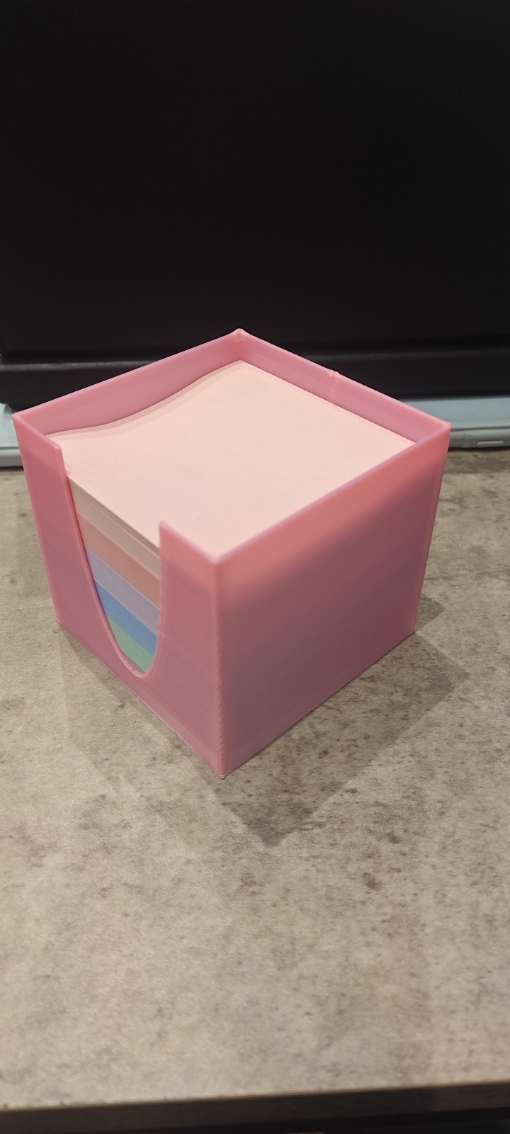 Tall Pink Post-it Note Compatable Holder/Dispenser