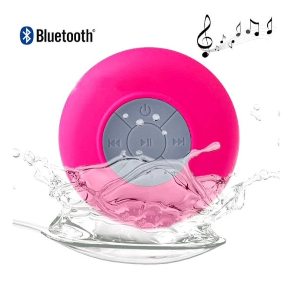 ENCEINTE BLUETOOTH AVEC VENTOUSE ETANCHE ROSE - Photo 1/4