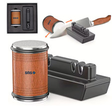 Rolling Knife Sharpener Kit with 15° & 20° Strong Magnetic Angles  2 Diamond Grt