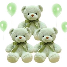 3 Pcs Green Teddy Bear Stuffed Animal Bulk 13.4 Soft Small Stuffed Teddy Bea...