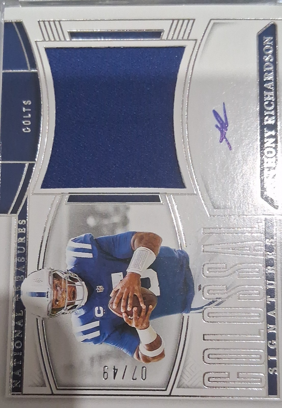 2024 panini national treasures - colossal sign. /49 anthony richardson #cs-arn