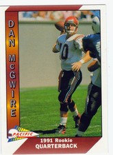 Dan McGwire 1991 Pacific  #544 Rookie Card Quarterback San Diego State Seahawks. rookie card picture