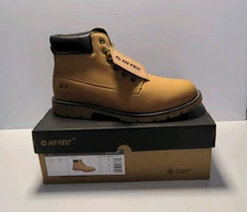Hi Tec Men's Reznor 6" Wheat Nubuck Vegan Soft Toe Work Boots Shoes Size 12.