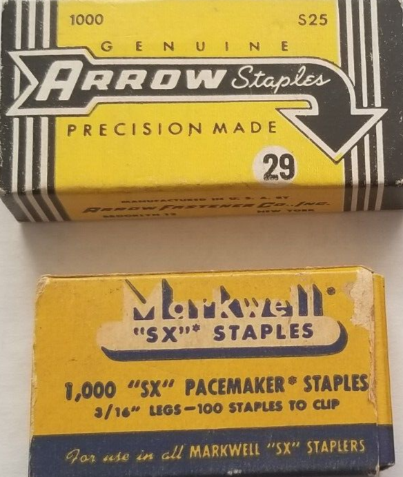 Arrow & Markwell Mini Staples Lot of 4 Vintage Packs in Original Boxes