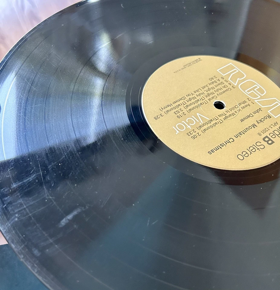 John Denver Rocky Mountain Christmas LP Vinyl Record Album 1975 RCA Not Tested Foto 4 de 4