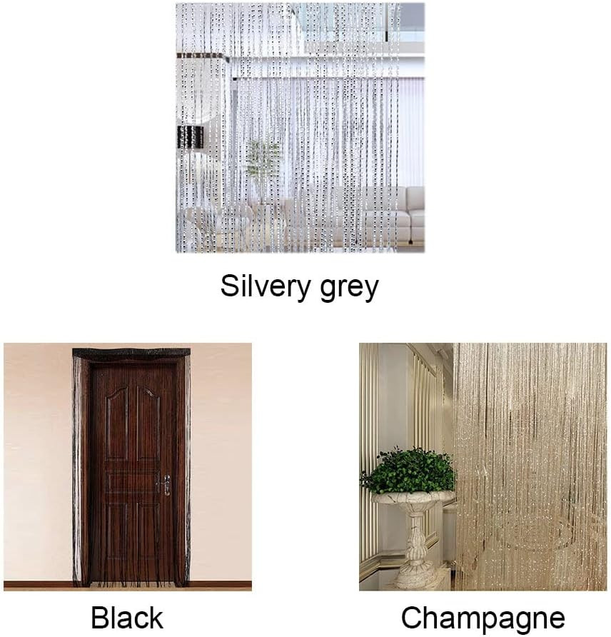 Cortina colgante brillante de 79 x 40 pulgadas para puertas y armarios de pared