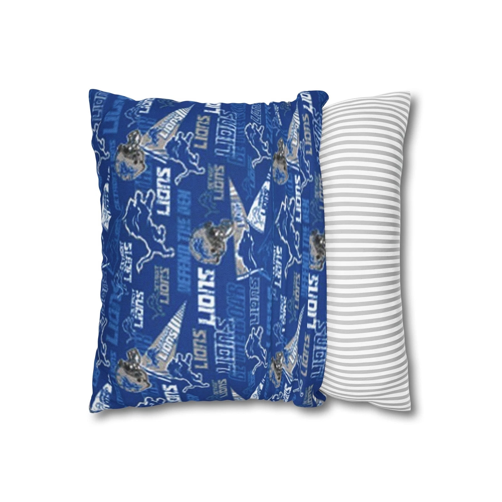 Detroit Lions Spun Square Throw Pillowcase