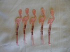 VINTAGE LOT OF 5 UNCLE JULIO'S  FLAMINGO SWIZZLE STICKS -  MEXICAN  RESTAURANT — photo 1