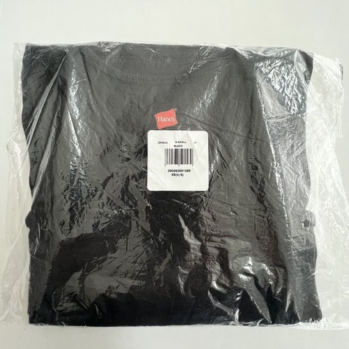 NEW Hanes (Pack of 3) Little Girls SIZE X-Small (4-5) Black Long Tank Top - Picture 7 of 8