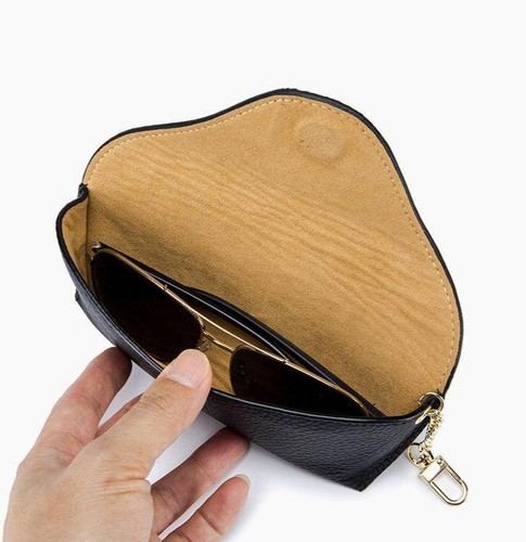 Premium Cowhide Leather Glasses Case | Portable Sunglasses Pouch with Minimalis - Picture 6 of 21