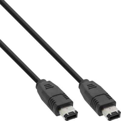 5m FireWire  InLine Kabel IEEE1394 6pol Stecker zu Stecker Schwarz
