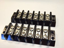 6-150 DUAL ROW 40 AMP BARRIER STRIP TERMINAL BLOCK 6 POSITION - YOU GET 2 PIECES