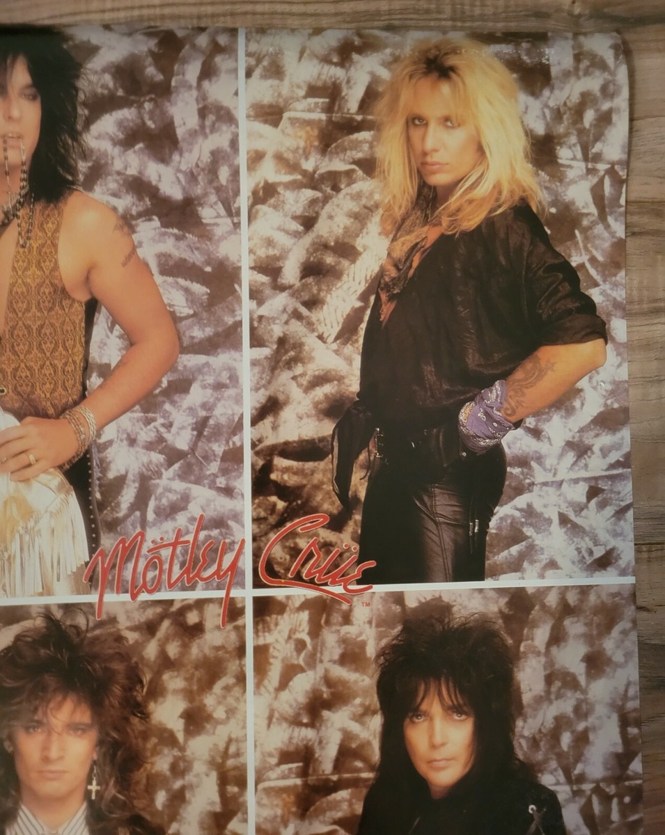 VINTAGE MUSIC POSTER ~ Motley Crue 1980's Original Group Nikki