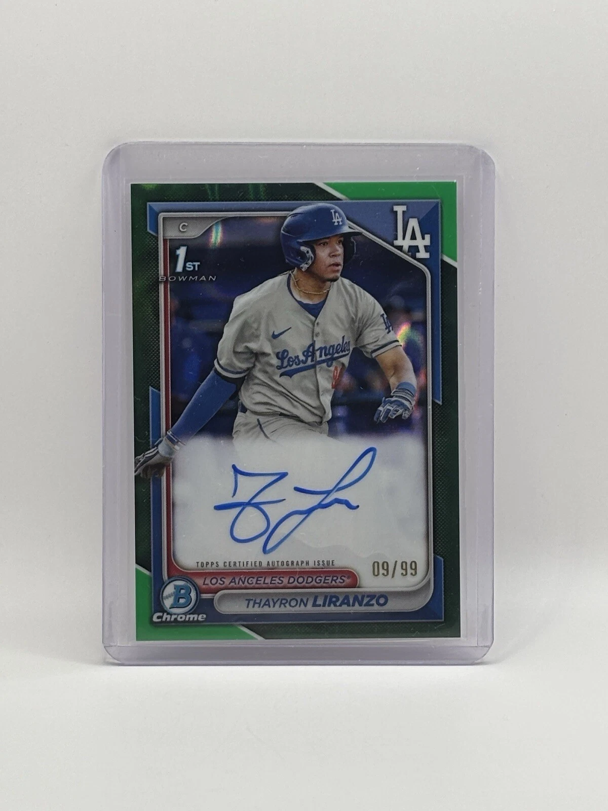2024 Bowman Chrome Thayron Liranzo /99 1st Bowman Auto Green Lava #CPA-TL