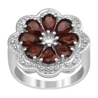 Cocktail Ring 925 Silver 4.00 Ctw Garnet Gemstone Women Wedding Ring