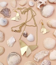 Butterfly Necklace for Girls Pendant Brass Overlay Pendants for Birthday 7 Gifts