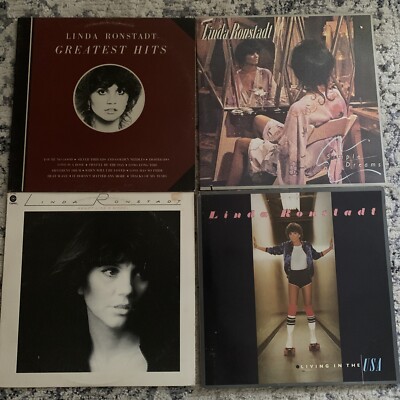 (4) Record Vinyl lot Linda Ronstadt Greates Hits, Simple Dr, Heart Like, USA
