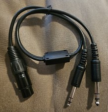 Black Aviation Headset for bus to Plug Headset Adapter