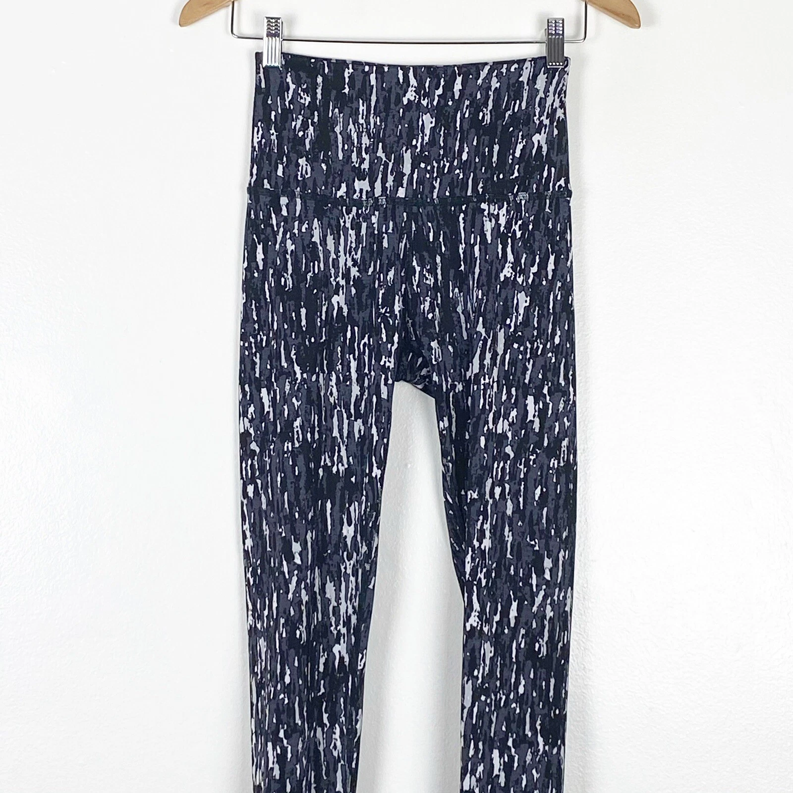 beyond-yoga high waisted pom pom mesh hem leggings