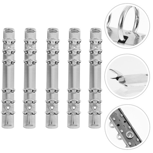 5pcs Round Ring Binders Metal Clip 6-Ring Binder Mechanism A6 Notebook Mechanism - Picture 16 of 16