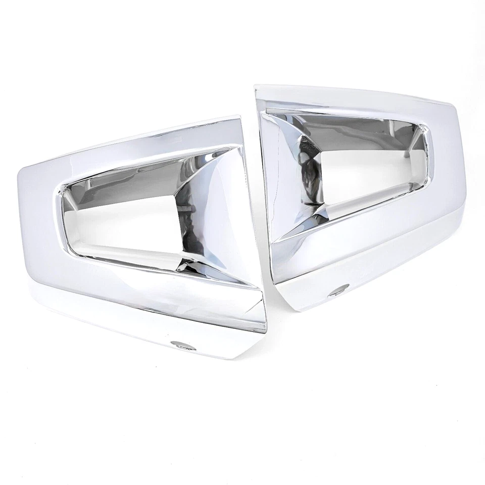 Chrome Front Bumper End Trim Bezel Cover Cap Molding For 2006-2010 HUMMER H3 Set - Image 4 of 4