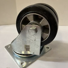 Strongway 6in. Swivel Heavy-Duty Dual-Wheel Caster — Rubber