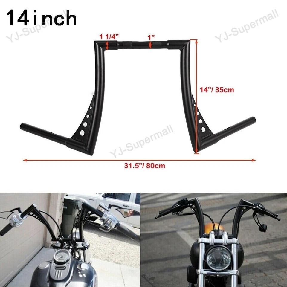 14" Ape Hangers Handlebar For Suzuki Boulevard Intruder 800 750 700 1400 1500 US Foto 2 de 4