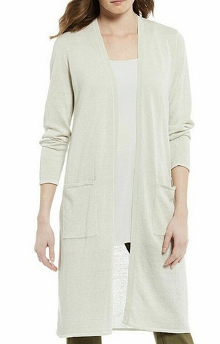 EILEEN FISHER SIMPLE CARDIGAN LONG FINE 