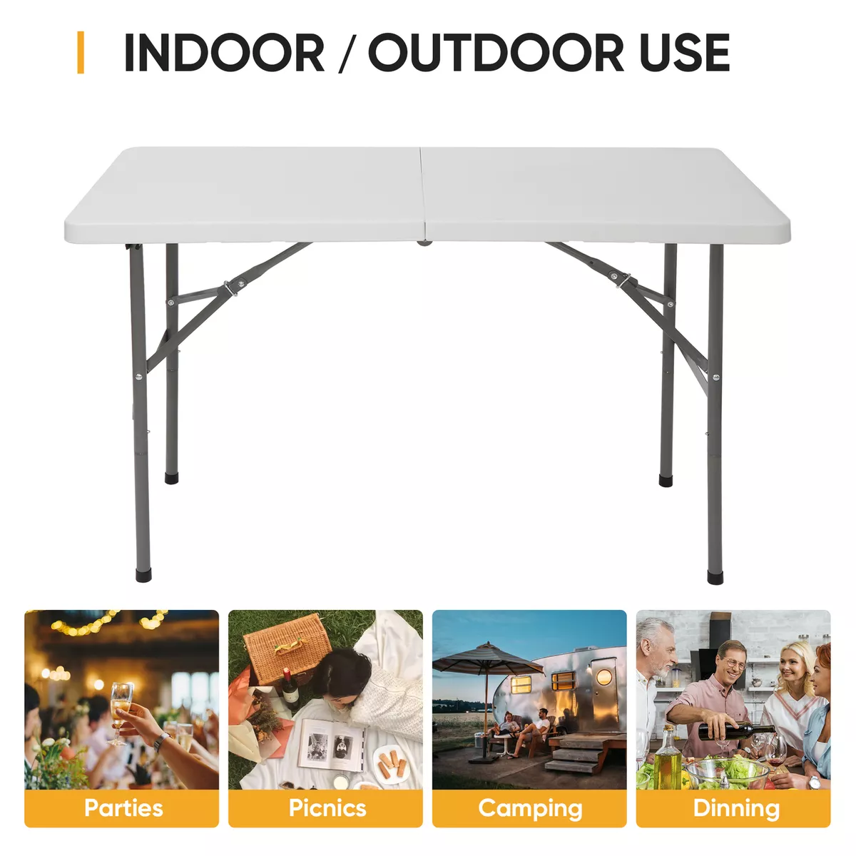 4 ft 2024 plastic folding table