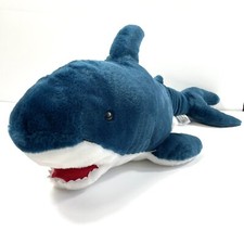 Grande peluche squalo mako bianco peluche blu mantello merluzzo animale marino