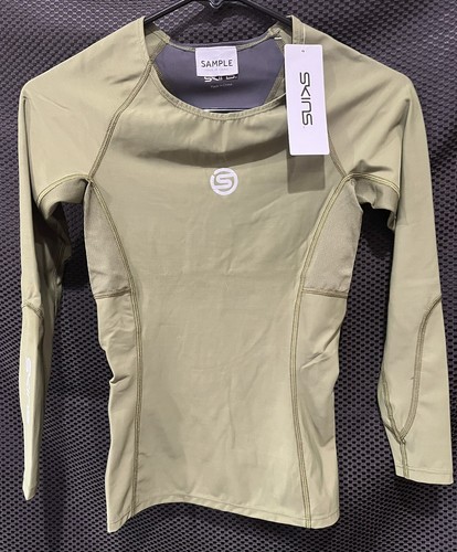 SKINS Compression Series-3 Women's Long Sleeve Top Khaki XS/S New with Tags - Picture 6 of 14