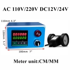 Digital Display Control Box High Precision Length Measure Counter Tool W/ Wheel