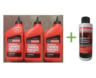 3 Quarts Ford OEM Motorcraft  SAE 75W-140 Synthetic Rear Axle Lubricant & XL3