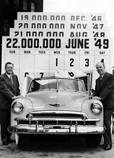 1949 Chevrolet 22,000,000 Car off assembly line 8 x 10 Photograph