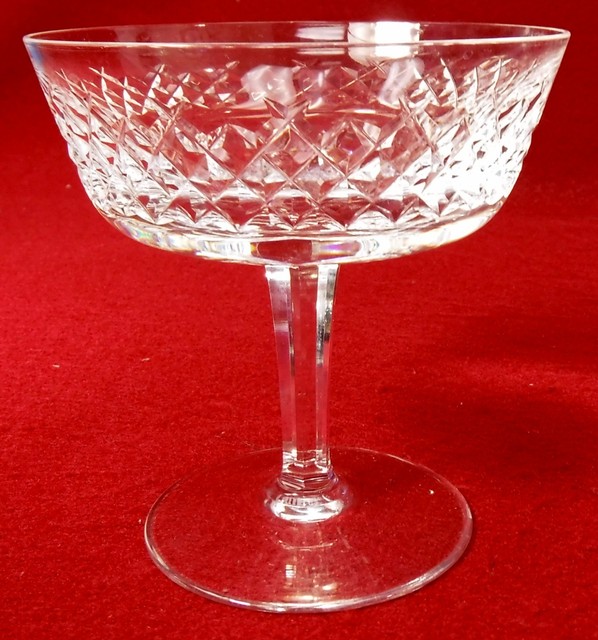 WATERFORD crystal ALANA pattern CHAMPAGNE tall SHERBET Glass or Goblet