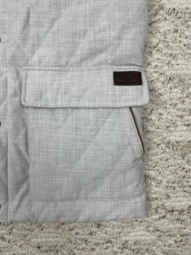 Sz Sm Mens Polo Golf Ralph Lauren Performance Puffer Quilted Vest Gray Button Up - Picture 4 of 8