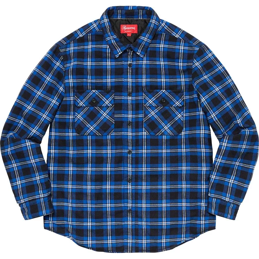 supreme quilted flannel shirt