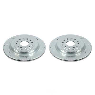 Disc Brake Rotor Set-Rear Drilled, Slotted and Zinc Plated Brake Rotor ...