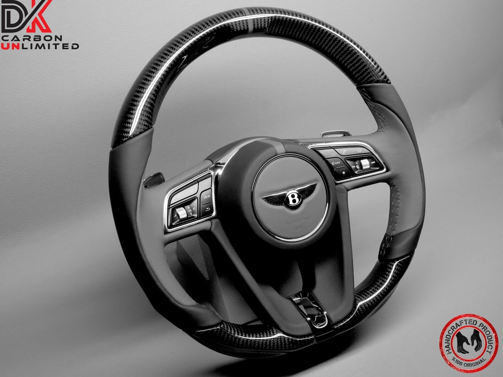 Bentley Bentayga Continental GT Flying Spur Gray Ring Napa Carbon Steering Wheel