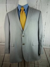 Croft  Barrow 2 Button Men's Gray Suit Blazer Sports Coat Size 44R