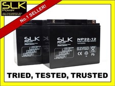 2 x 12v 22AH MOBILITY SCOOTER BATTERIES - UPGRADE 17AH 18AH 20AH BATTERIES