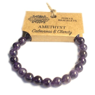 Armband Amethyst Modetrend 8 mm Edelstein freie Größe dehnbar schnelle Lieferung