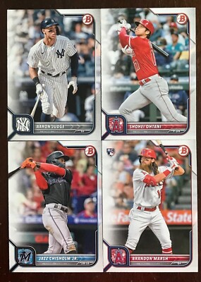 2022 Bowman singles paper base rookies stars YOU PICK! COMPLETE YOUR SET!