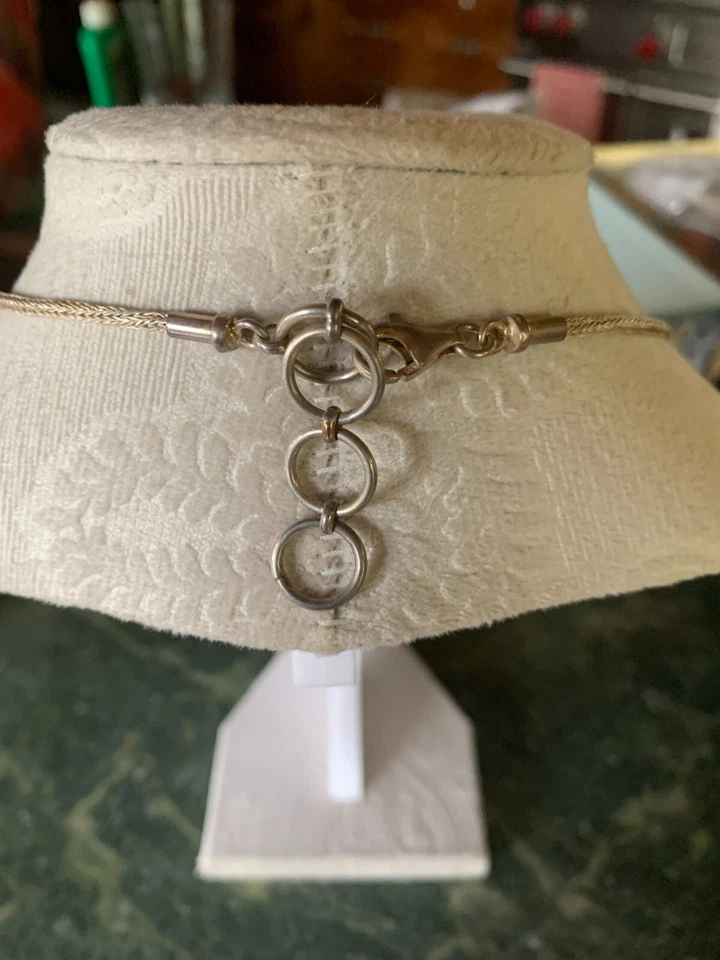 Collar de piedras preciosas turquesa de plata de ley Sajen Foto 4 de 4