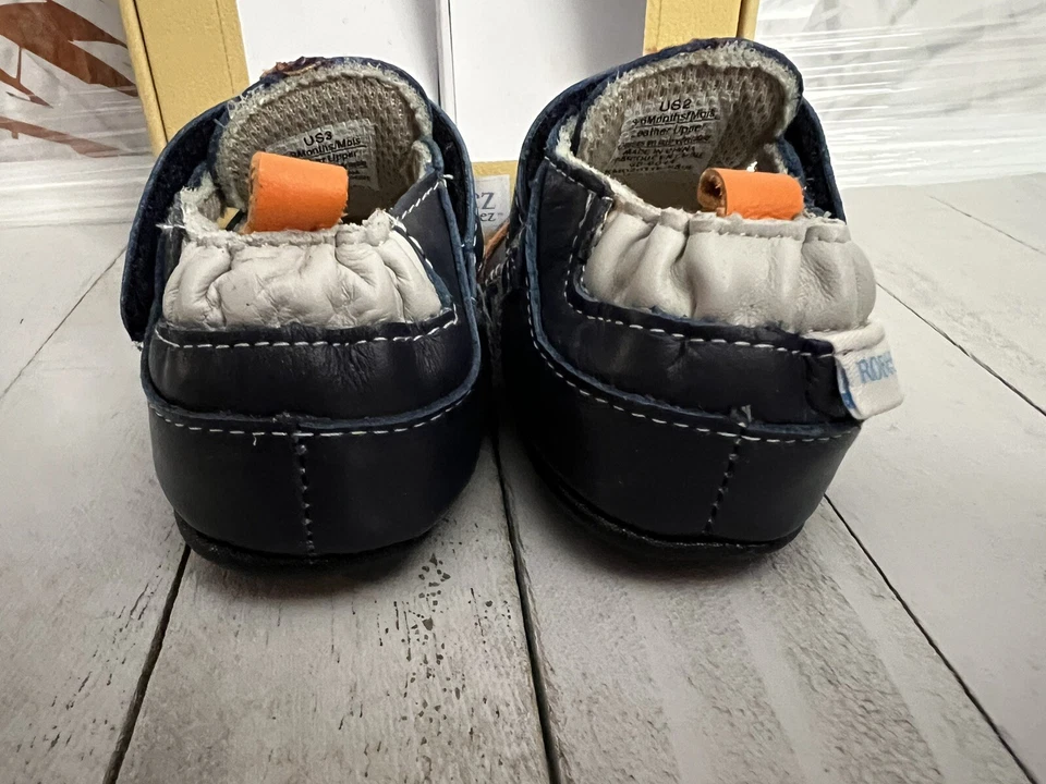 Robeez Mini Shoez, Zapatos de Bebé Azul Marino Talla 2 (3-6 Meses), 3 (6-9 Meses) Foto 3 de 4